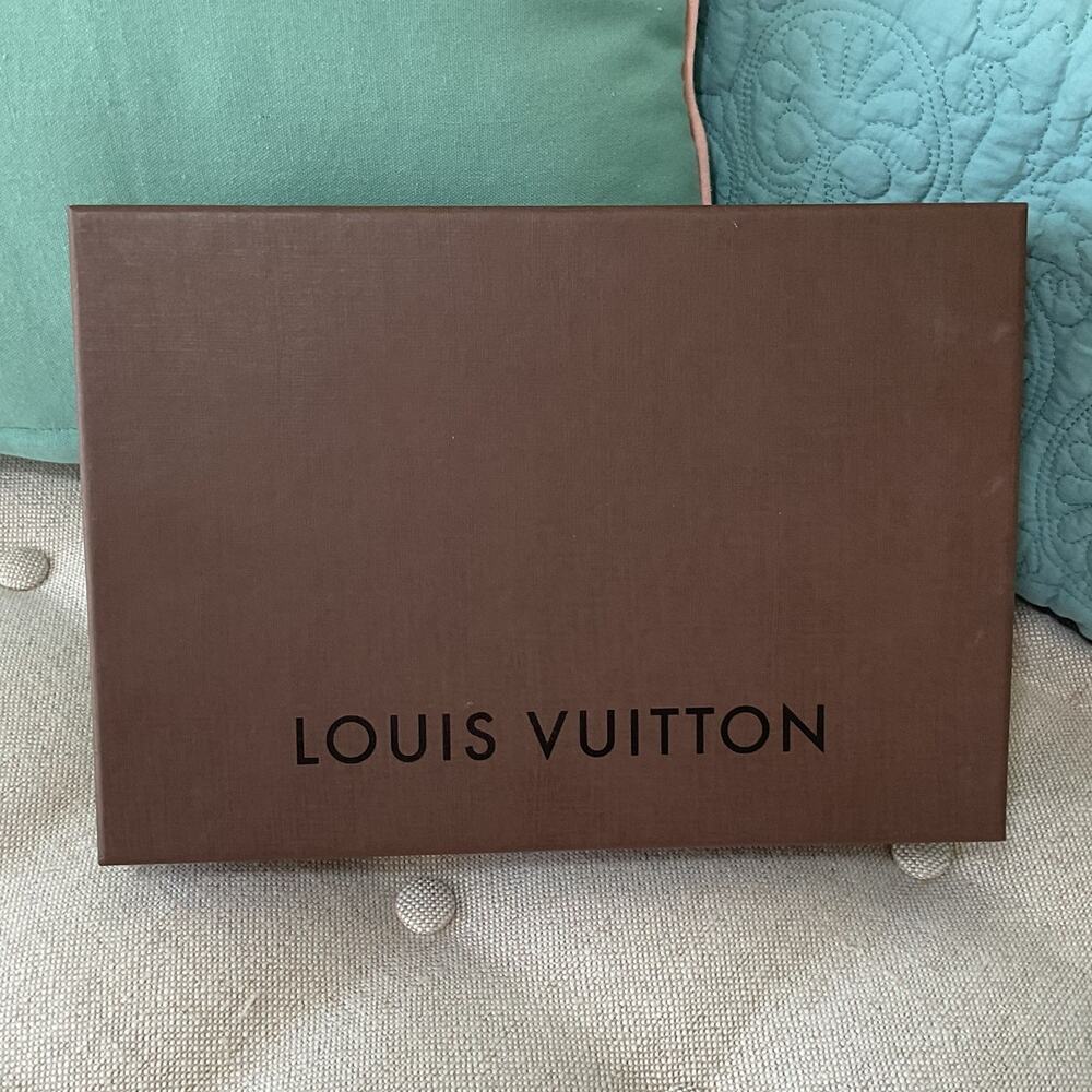 Louis Vuitton Brown Gift Box With Tissue Paper 2 x 11 x 8